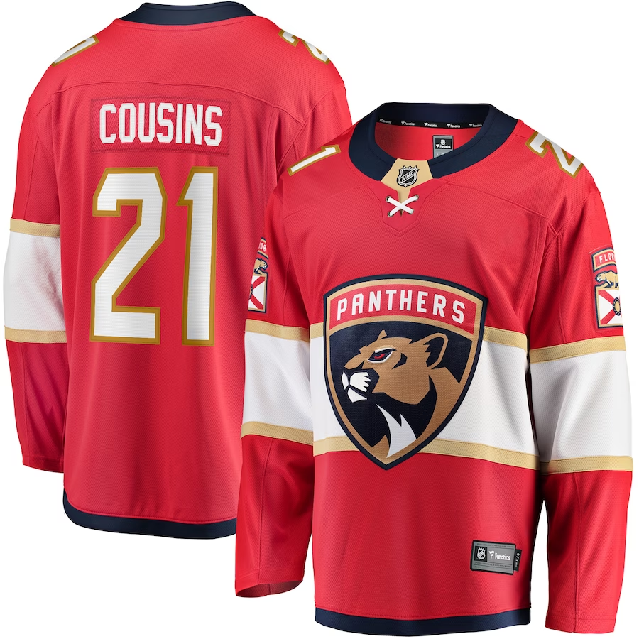 Men's Florida Panthers Nick Cousins #21 Red Jersey